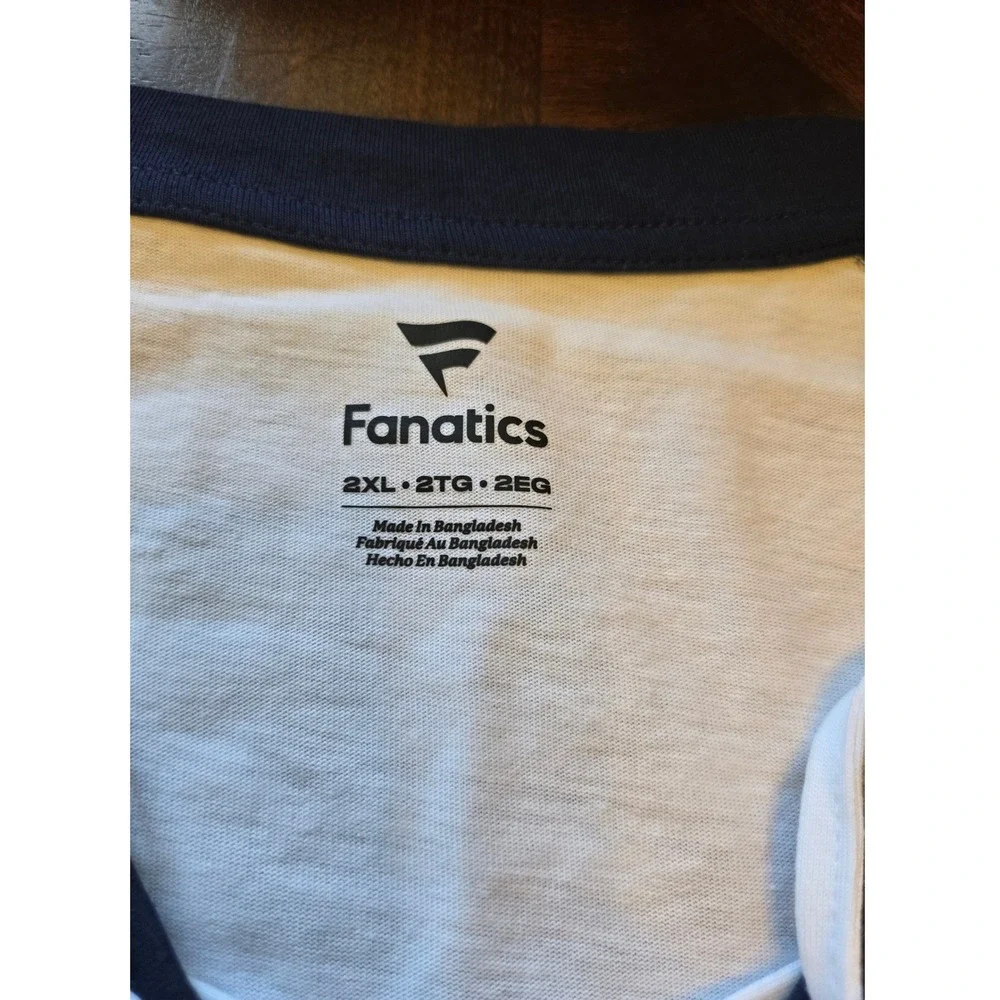 Fanatics New York Yankees MLB Women 2XL White Navy Lace Up Long Sleeve Tee NWT